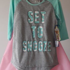 NWT Girls 2 Piece "Set to Snooze" Outfit (4T)